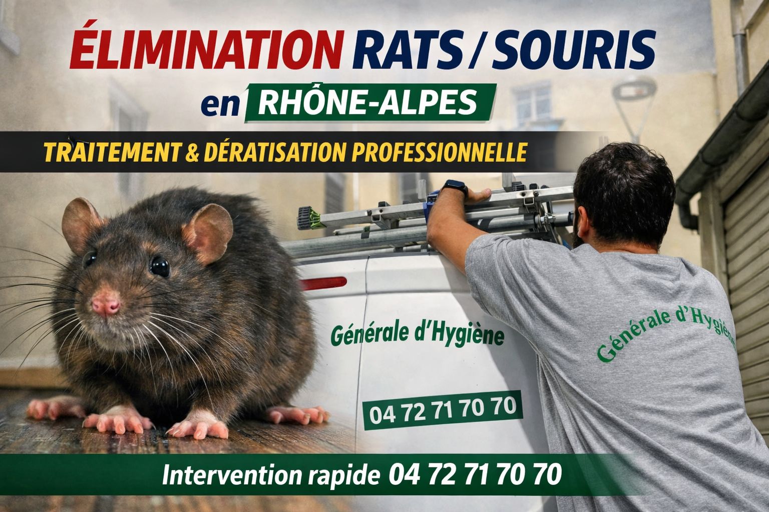 Elimination Rats / Souris région Rhône-Alpes